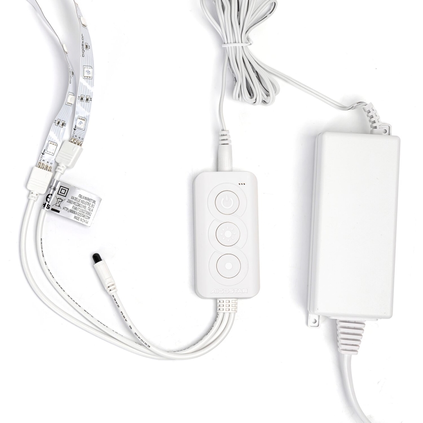Aigostar - Tira LED RGBW regulable LED/48W/12V 2x7,5 m Wi-Fi