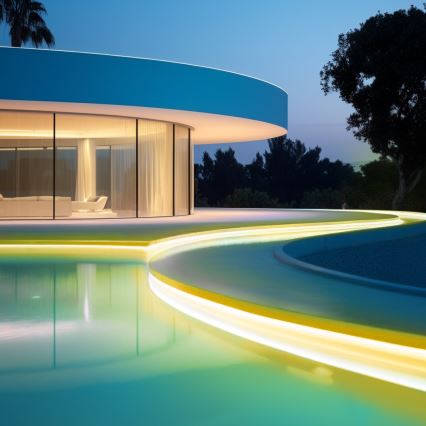 Aigostar - Tira LED solar regulable LED/20W/3,2V 20 m 2700K IP65 20000 mAh + mando a distancia