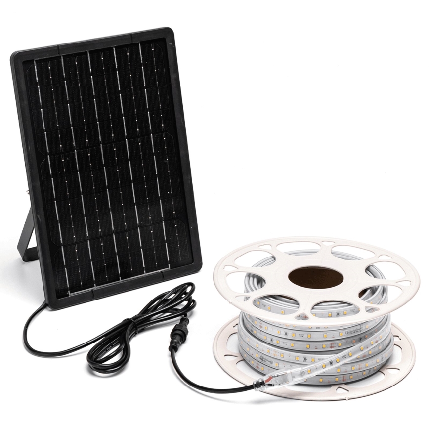 Aigostar - Tira LED solar regulable LED/20W/3,2V 20 m 2700K IP65 20000 mAh + mando a distancia