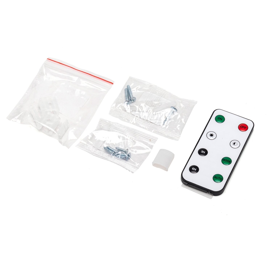 Aigostar - Tira solar LED RGB regulable LED/1,6W/3,2V 3+2m IP65 1800 mAh + mando a distancia