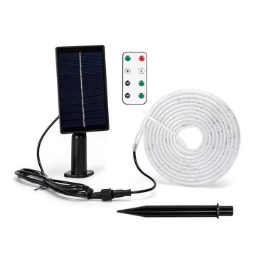 Aigostar - Tira solar LED regulable LED/1,6W/3,2V 3 m 2700K IP65 1800 mAh + mando a distancia
