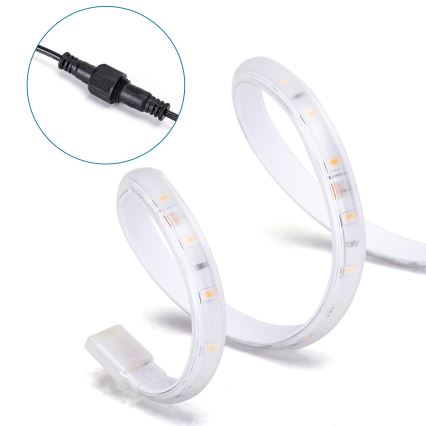 Aigostar - LED Tira solar regulable LED/20W/3,2V 20 m 2700K IP65 20000 mAh + control remoto