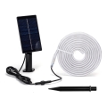 Aigostar - Tira solar LED RGB regulable LED/1,6W/3,2V 3+2m IP65 1800 mAh + mando a distancia