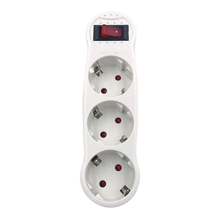 Aigostar - Toma de distribución con interruptor 3x16A/230V