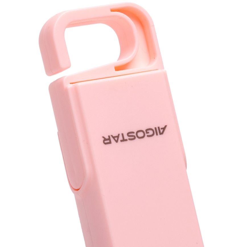 Aigostar - Ventilador de bolsillo recargable 4,5W/3,7V 1200mAh USB rosa
