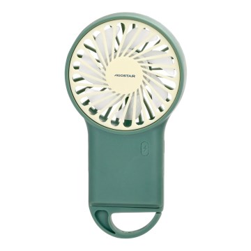 Aigostar - Ventilador de bolsillo recargable 4 W / 5 V, 500 mAh, USB, verde