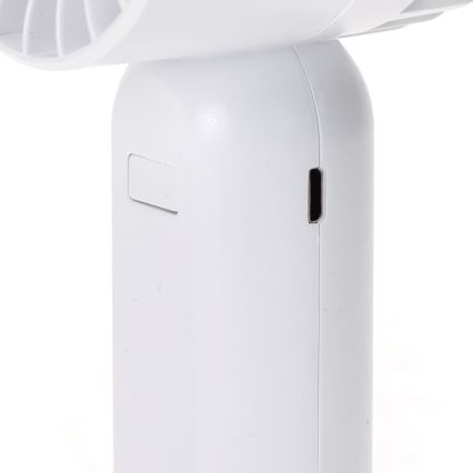Aigostar - Ventilador de bolsillo recargable 4W/5V 500mAh USB blanco