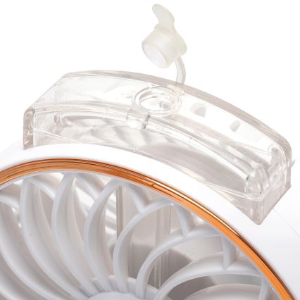 Aigostar - Ventilador de bolsillo recargable 5W/5V 2400mAh USB blanco