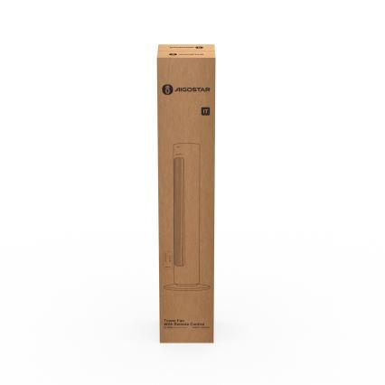 Aigostar - Ventilador de columna 50W/230V blanco + mando a distancia