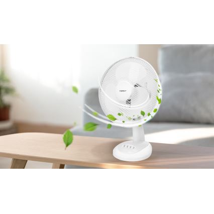 Aigostar - Ventilador de mesa 35W/230V 34 cm blanco