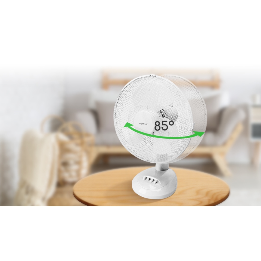 Aigostar - Ventilador de mesa 35W/230V 34 cm blanco