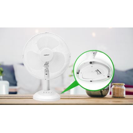Aigostar - Ventilador de mesa 35W/230V 34 cm blanco