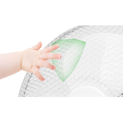 Aigostar - Ventilador de mesa 35W/230V 34 cm blanco