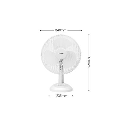 Aigostar - Ventilador de mesa 35W/230V 34 cm blanco