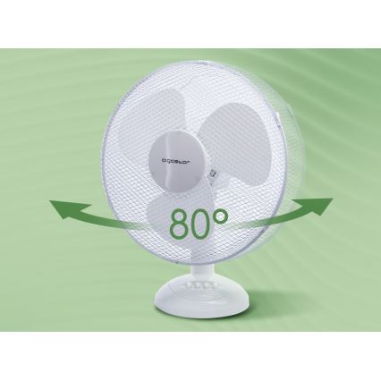 Aigostar - Ventilador de mesa 45W/230V 34 cm blanco