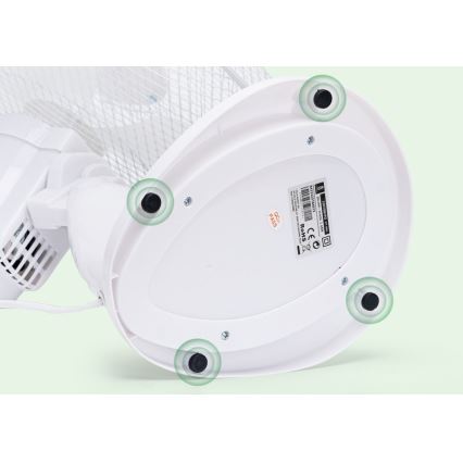 Aigostar - Ventilador de mesa 45W/230V 34 cm blanco