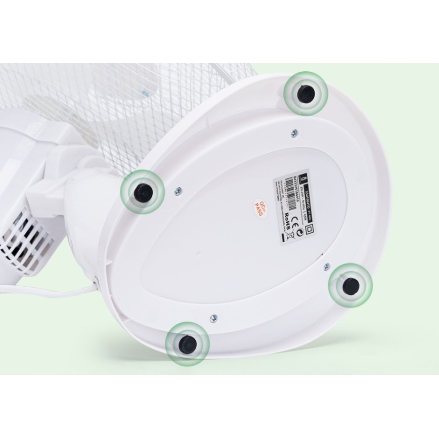 Aigostar - Ventilador de mesa 45W/230V 34 cm blanco