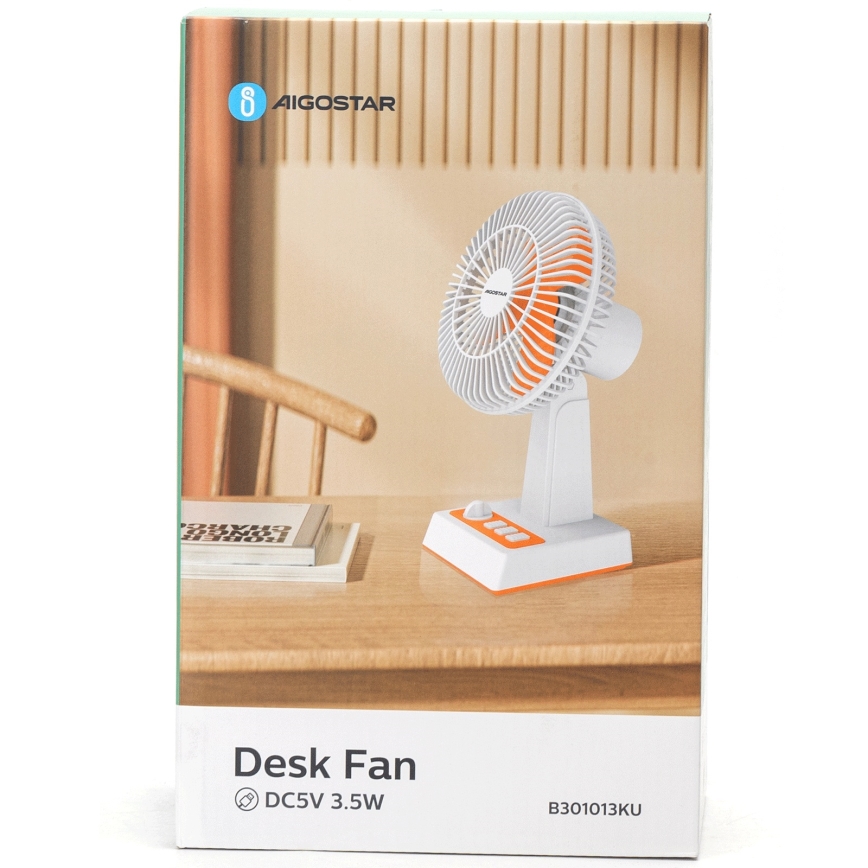 Aigostar - Ventilador de mesa 6W/USB
