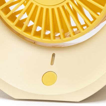 Aigostar - Ventilador de mesa recargable 3W/5V 1200mAh USB naranja