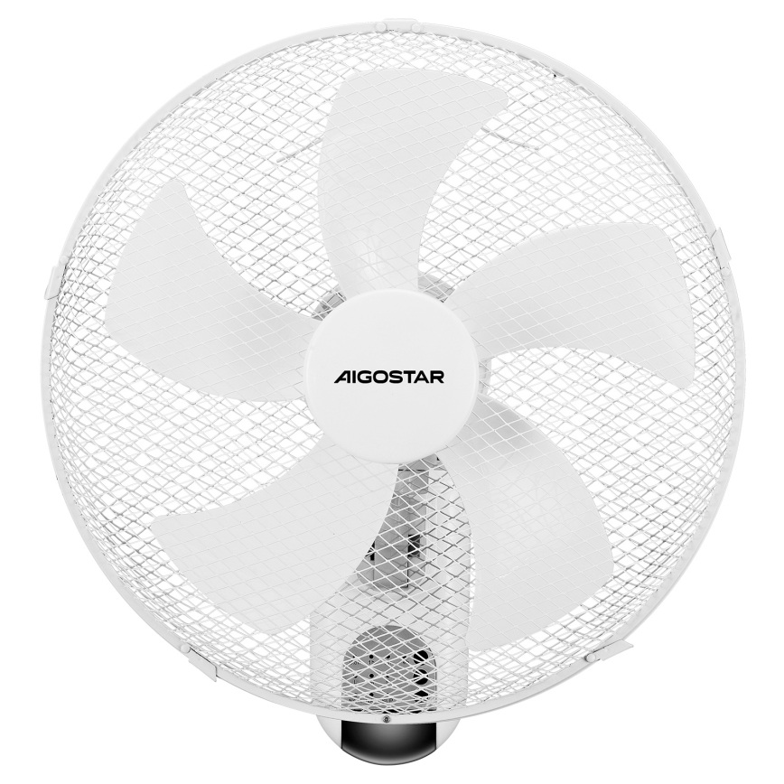 Aigostar -  Ventilador de pared 45W/230V blanco + control remoto