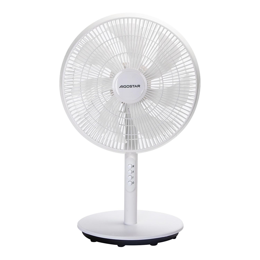 Aigostar - Ventilador de pie 45W/230V 110 cm blanco