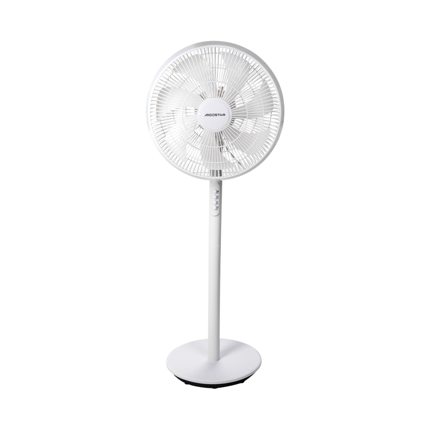 Aigostar - Ventilador de pie 45W/230V 110 cm blanco