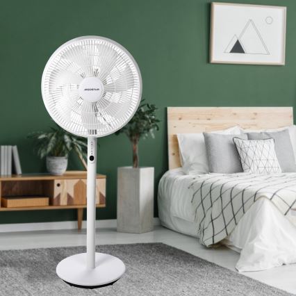 Aigostar - Ventilador de pie 2 en 1 45W/230V blanco + mando a distancia