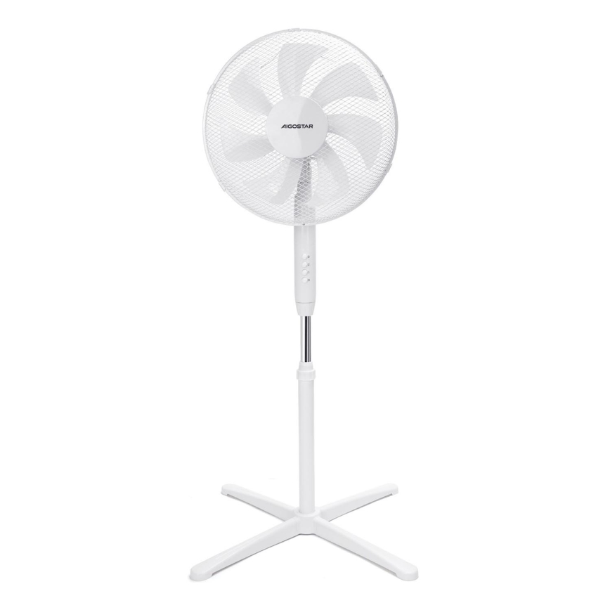 Aigostar - Ventilador de pie 50W/230V 120 cm blanco