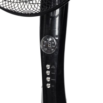 Aigostar - Ventilador de pie 50W/230V negro + control remoto