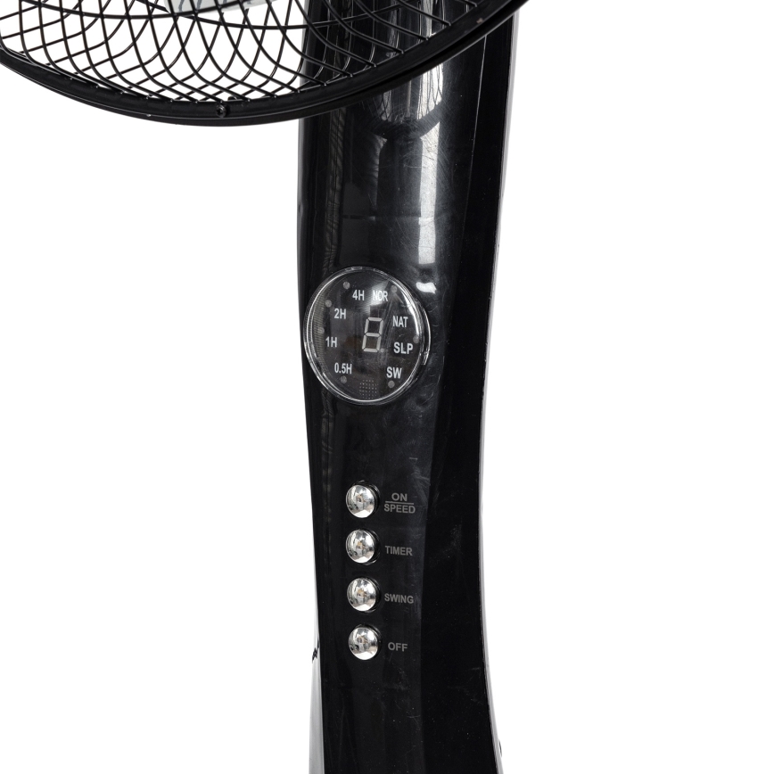 Aigostar - Ventilador de pie 50W/230V negro + control remoto