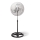Aigostar - Ventilador de pie 55W/230V cromo brillante/negro