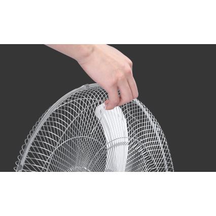 Aigostar - Ventilador de pie 55W/230V cromo brillante/negro