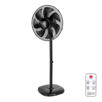 Aigostar - Ventilador de pie 55W/230V negro + control remoto