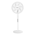 Aigostar - Ventilador de pie 60W/230V blanco