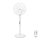 Aigostar - Ventilador de pie 60W/230V blanco + mando a distancia