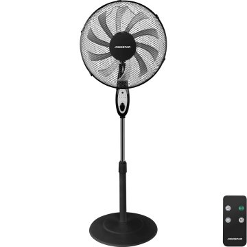 Aigostar - Ventilador de pie 60W/230V negro + mando a distancia