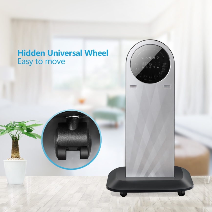 Aigostar - Ventilador de pie con efecto niebla MIST 95W/230V + control remoto