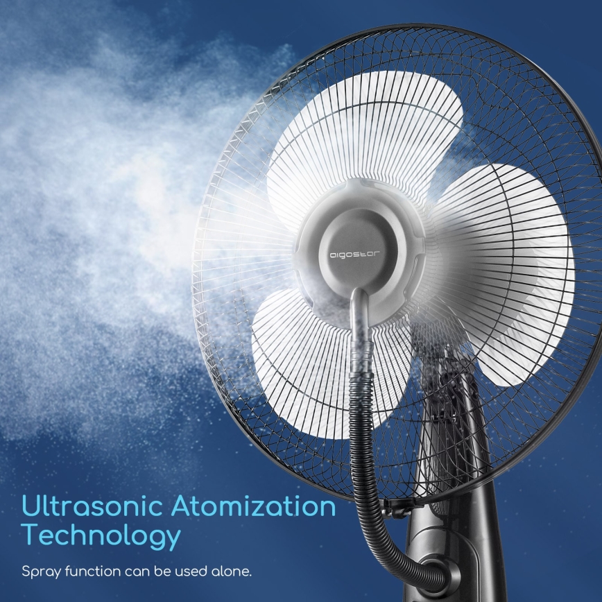 Aigostar - Ventilador de pie con rociador de agua 75W/230V + CR
