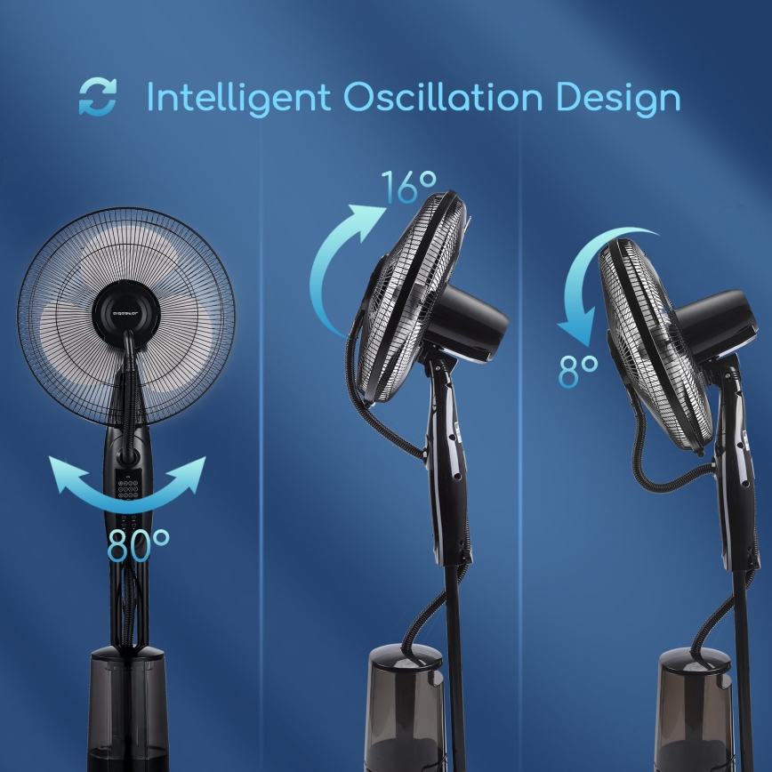 Aigostar - Ventilador de pie con rociador de agua 75W/230V + CR