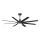 Aigostar - Ventilador de techo LED regulable LED/24W/230V 2700-6500K 165cm negro + control remoto