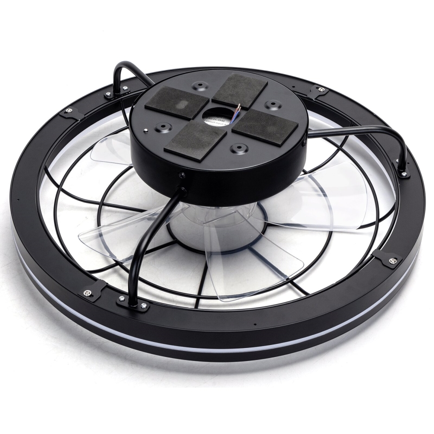 Aigostar - Ventilador de techo LED regulable LED/40W/230V 2700-6500K diá. 48 cm + control remoto negro