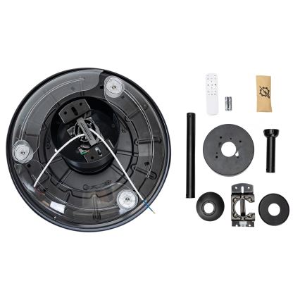 Aigostar - Ventilador de techo LED regulable LED/50W/230V 2700-6500K 106cm negro + control remoto