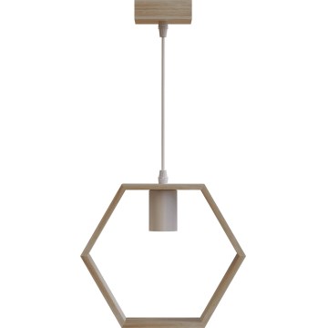Aigostar - Ventilador de techo suspendido 1xE27/60W/230V beige