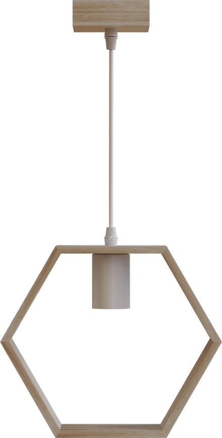 Aigostar - Ventilador de techo suspendido 1xE27/60W/230V beige