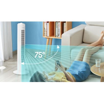 Aigostar - Ventilador de torre 45W/230V blanco