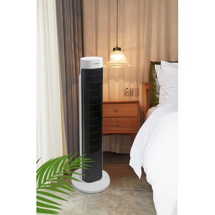 Aigostar - Ventilador de torre 45W/230V negro/blanco