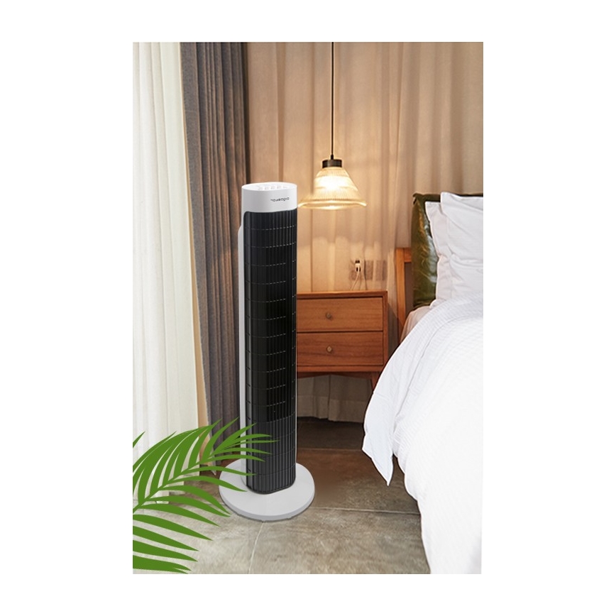 Aigostar - Ventilador de torre 45W/230V negro/blanco