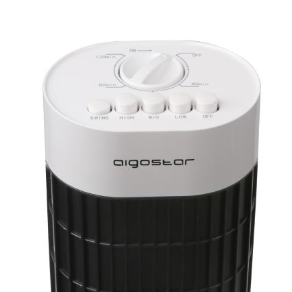 Aigostar - Ventilador de torre 45W/230V negro/blanco