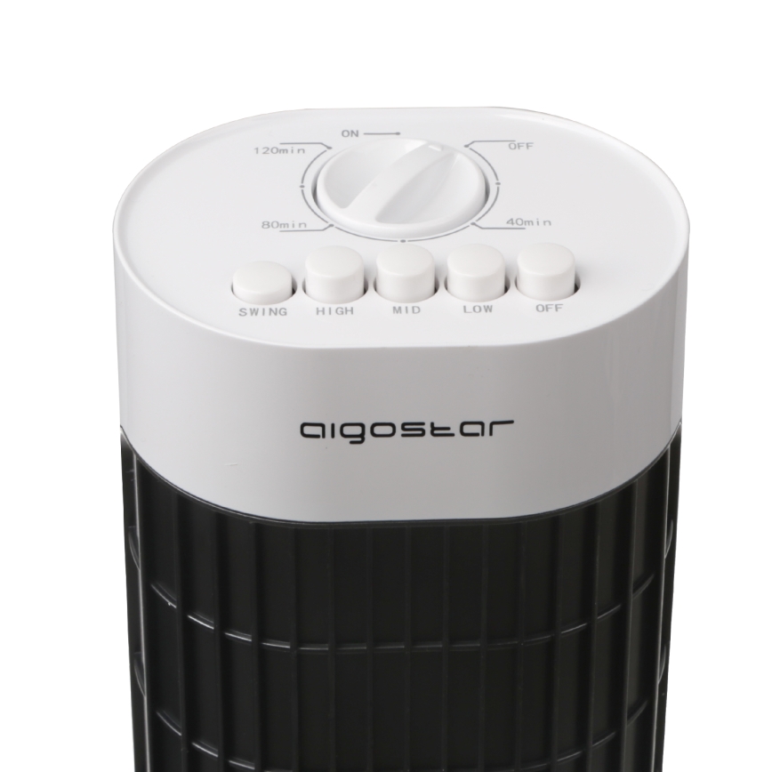Aigostar - Ventilador de torre 45W/230V negro/blanco