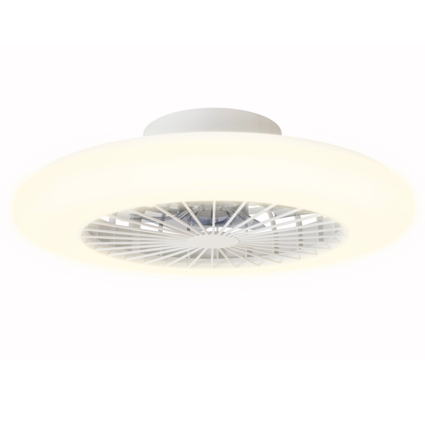 Aigostar - Lámpara de techo LED regulable con ventilador LED/40W/230V 2700-6500K diámetro 48,5 cm blanca + mando a distancia
